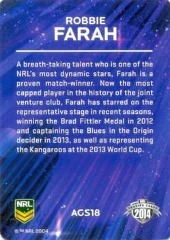 2014 ESP Traders - Galactic Stars 3D #AGS18 Robbie Farah Back